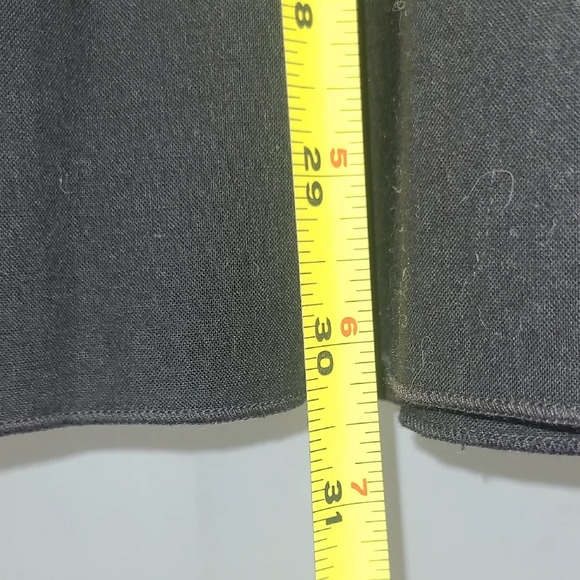 A-Line Skirt Calf Length Black Cream Mandella Print Boho Elastic Waist Pull On - Picture 5 of 9